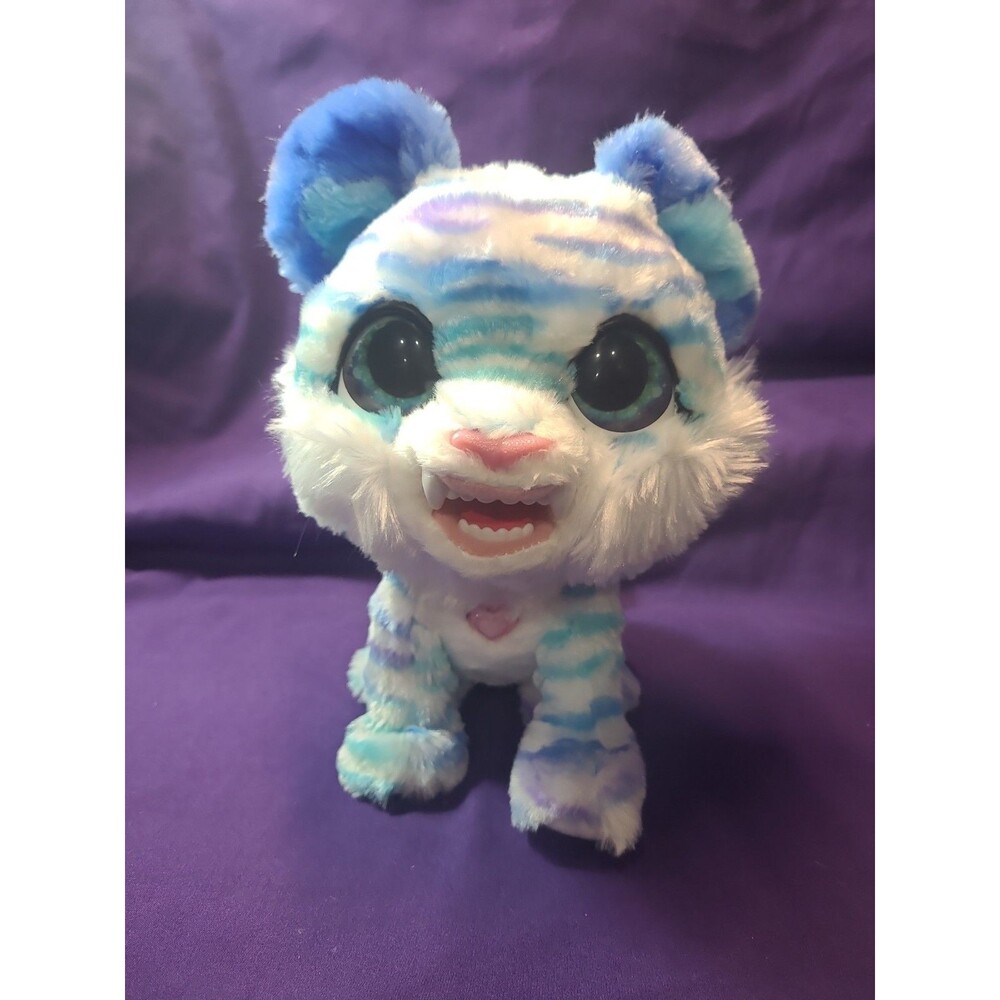 FurReal Friends North The Sabertooth Tiger Blue Plush Interactive Toy - Working